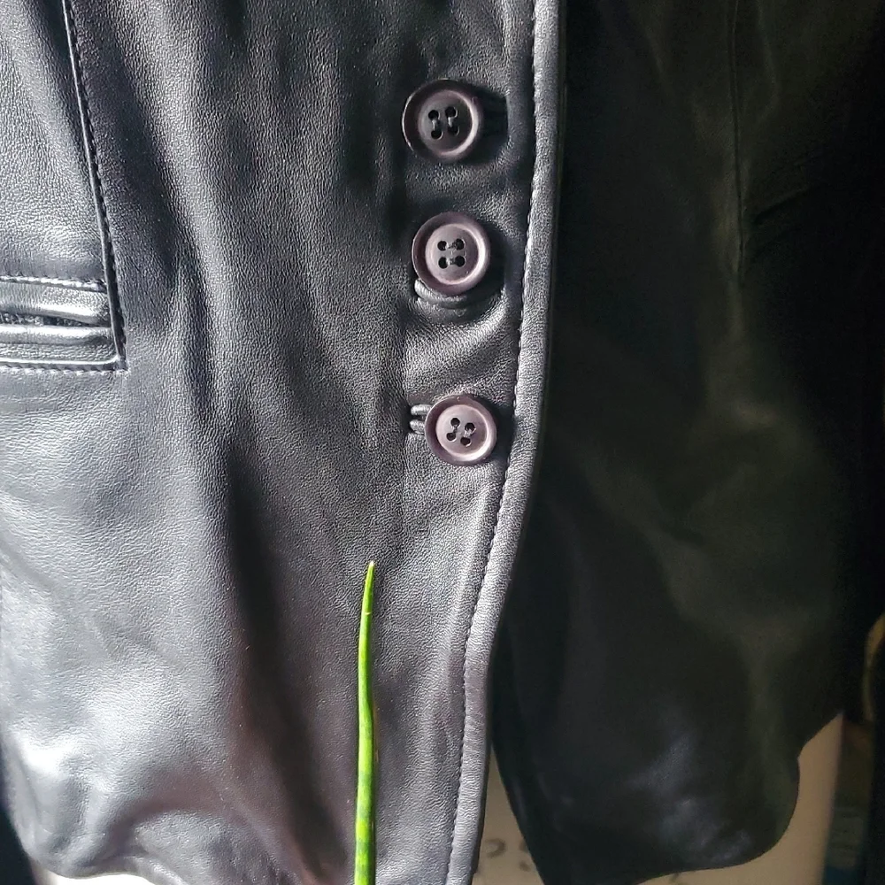 Muubaa Black Leather Jacket for Women - Picture 4 of 10